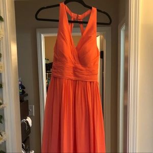 Coral dress from Azazie